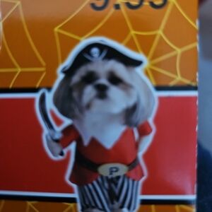 Pirate Dog Costume - Red and Black